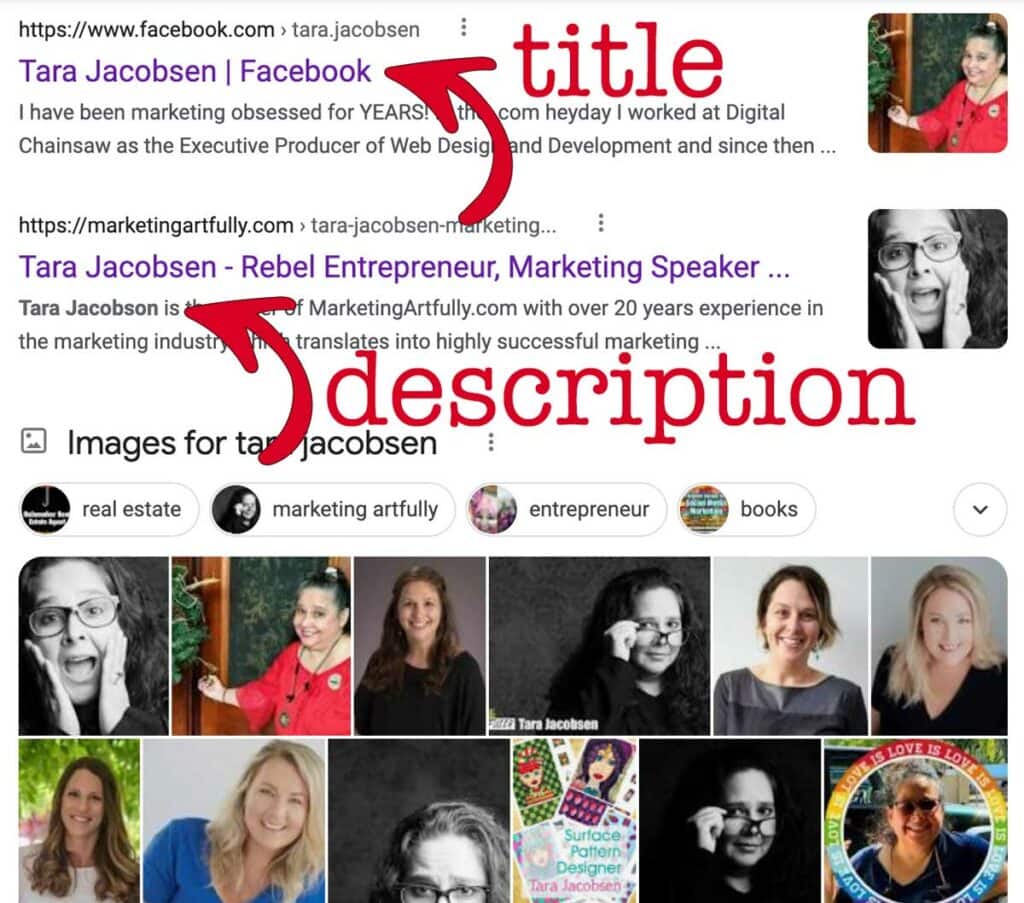 Adding your name to description and title - Reputation Management