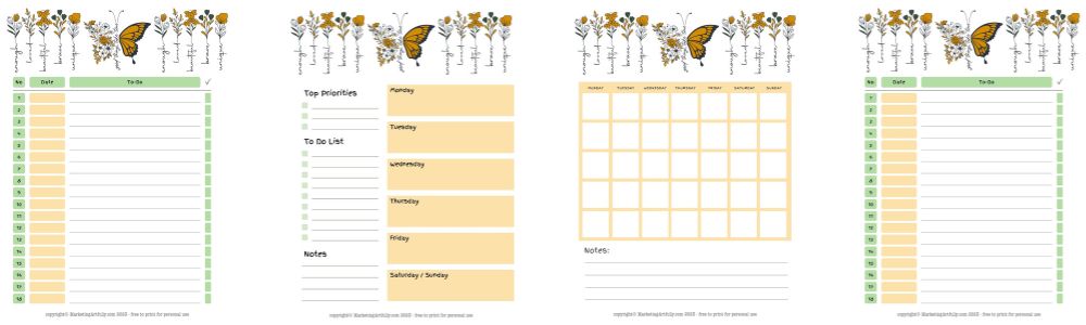 Good Things Take Time (Butterfly) - Free Printable Motivational Planner
