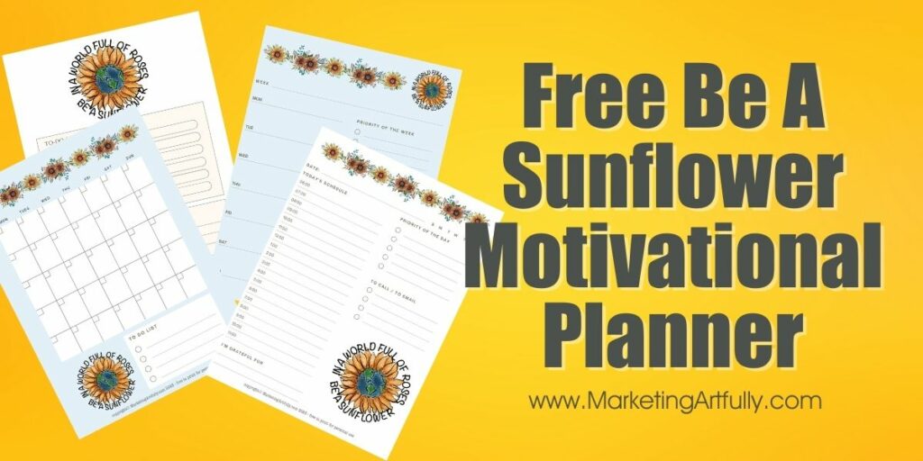 In A World Full of Roses - Free Printable Motivational Planner