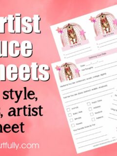 Free Artist Worksheets! To Dos, Ideas and Find Your Style