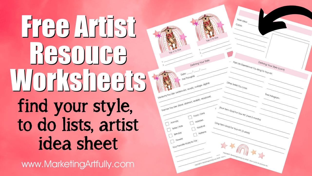 Free Artist Worksheets! To Dos, Ideas and Find Your Style