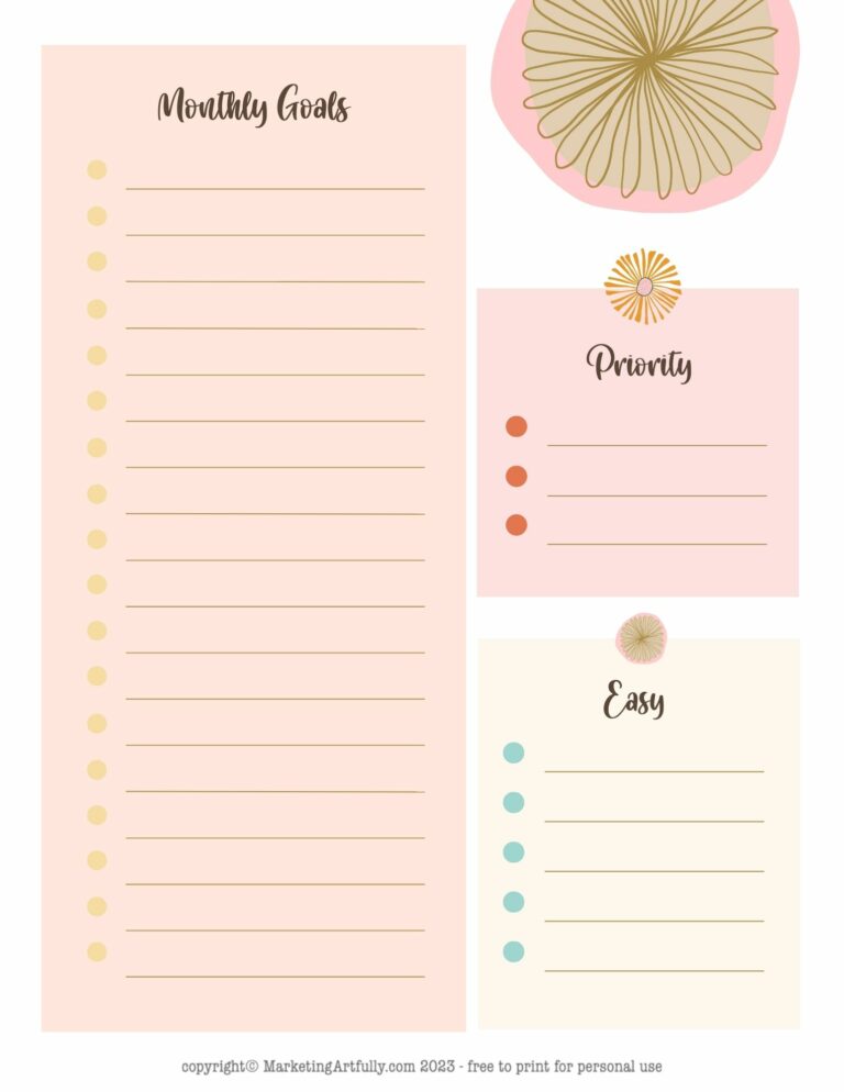7 Free Printable Goal Setting Worksheets!