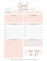 7 Free Printable Goal Setting Worksheets!