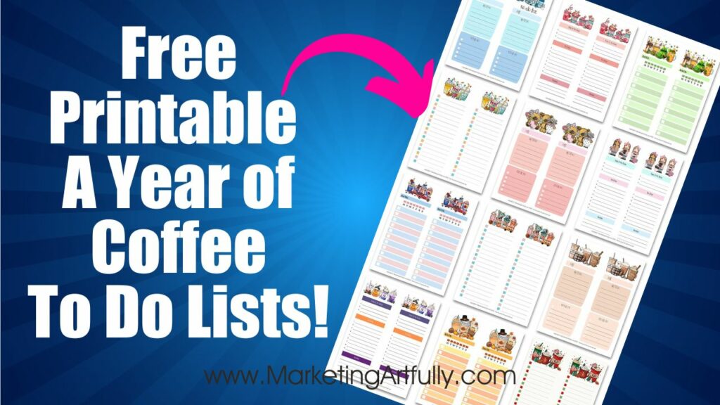 A Year of Coffee To Do Lists - Free Printable