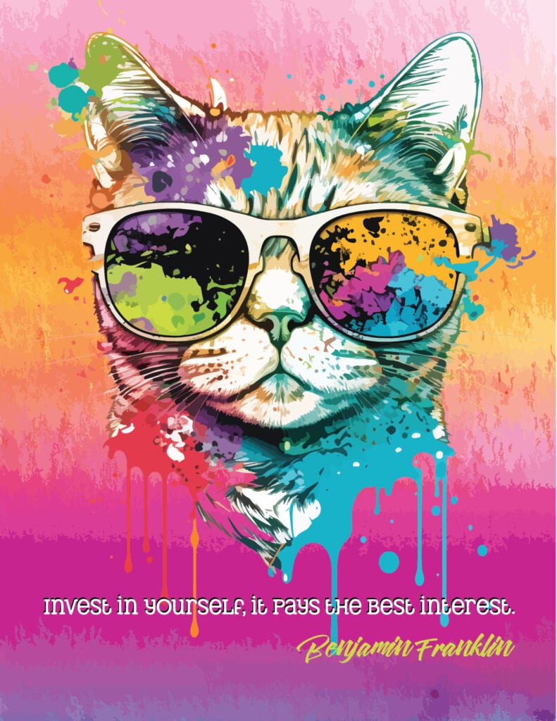 Invest In Yourself - Free Printable Cat Wall Art