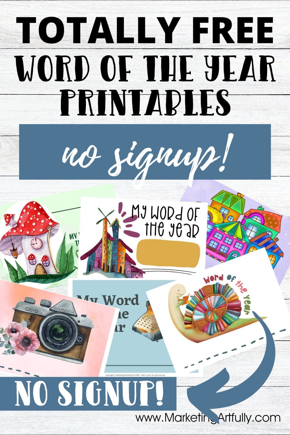 Free Word of The Year Printables
