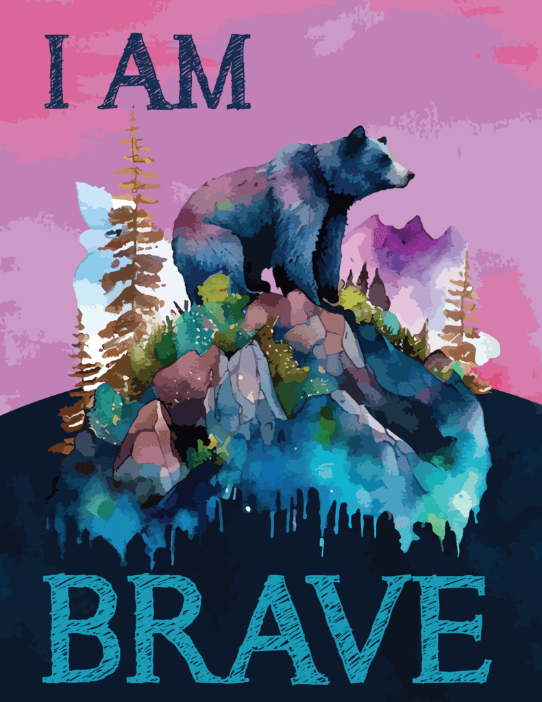 I Am Brave - Free Motivational Poster