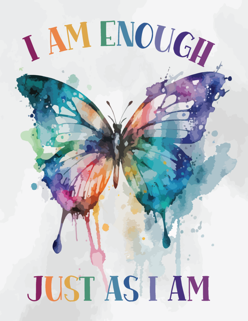 I Am Enough - Free Printable Home Office Wall Art