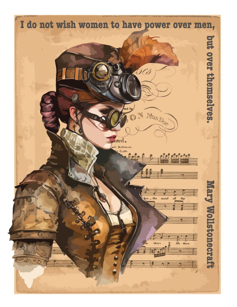 Steampunk Womens Empowerment Wall Art