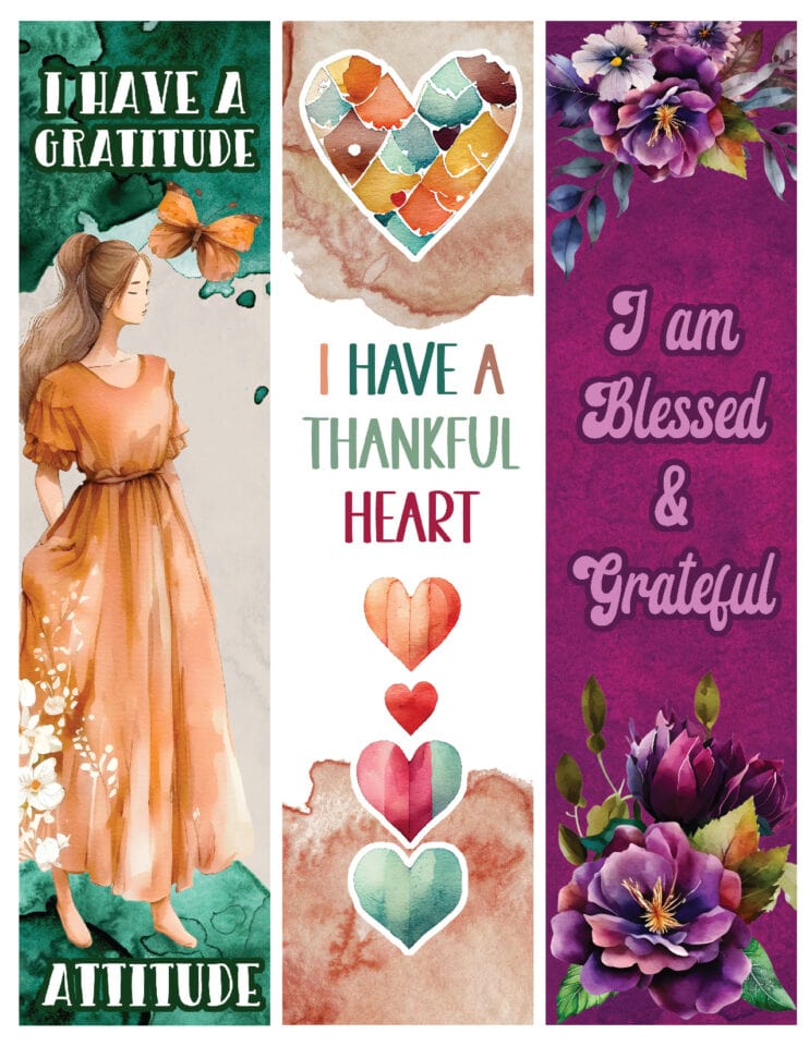 Free Printable Gratitude Quotes Bookmarks – Marketing Artfully