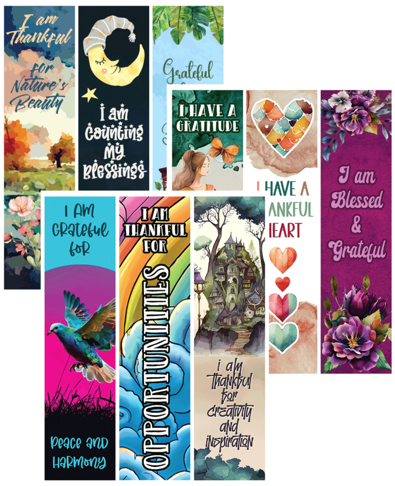 Free Printable Gratitude Quotes Bookmarks – Marketing Artfully