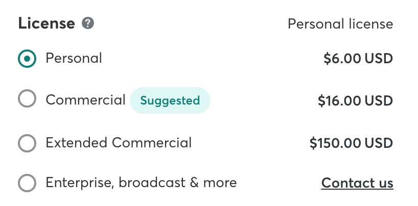 Creative Market Commercial License