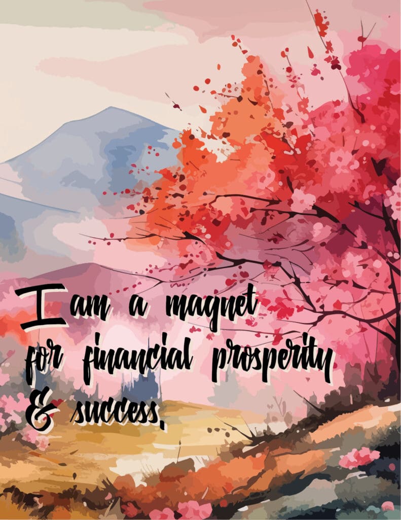 I Am A Magnet For Prosperity and Success - Affirmation Poster