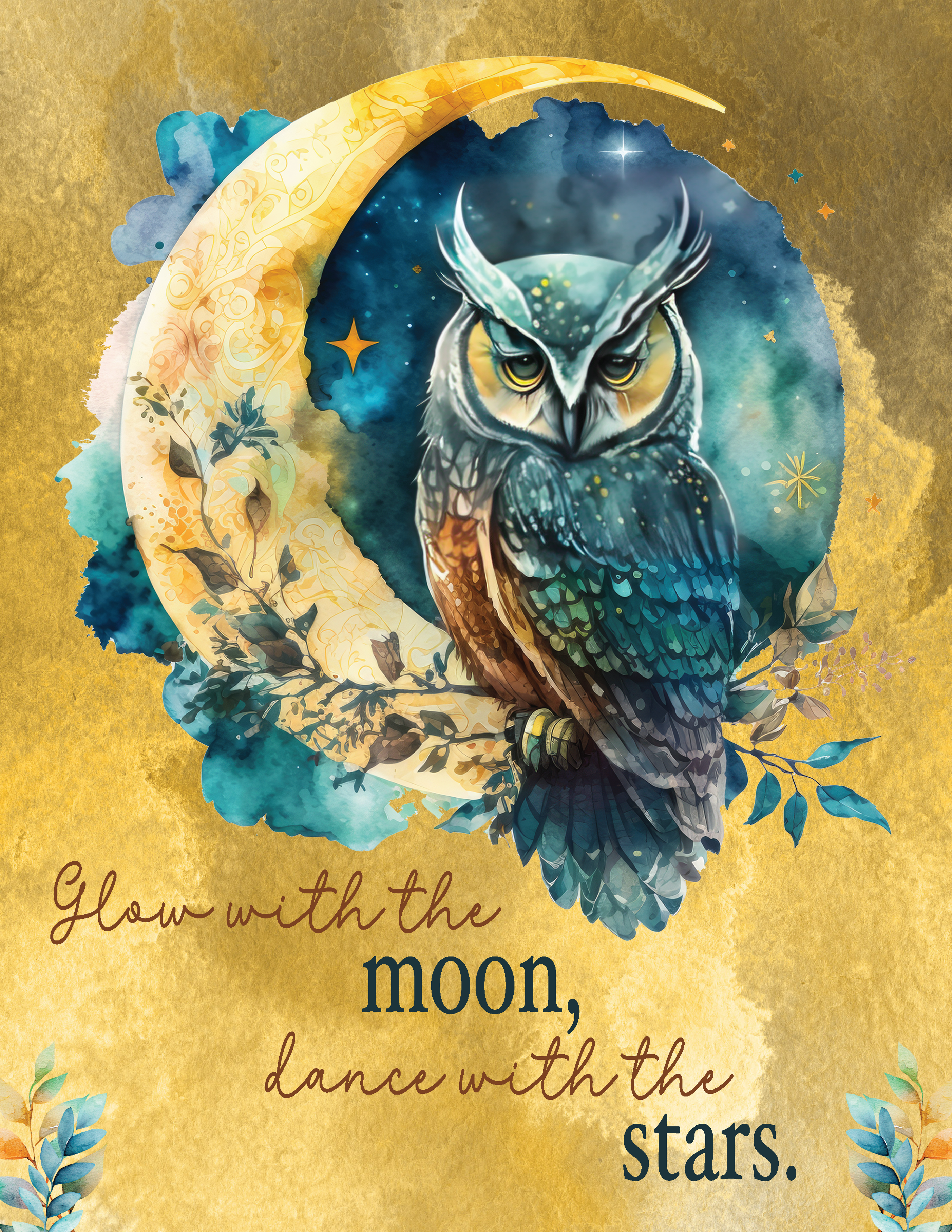 Glow With The Moon, Dance With The Stars Free Printable Wall Art