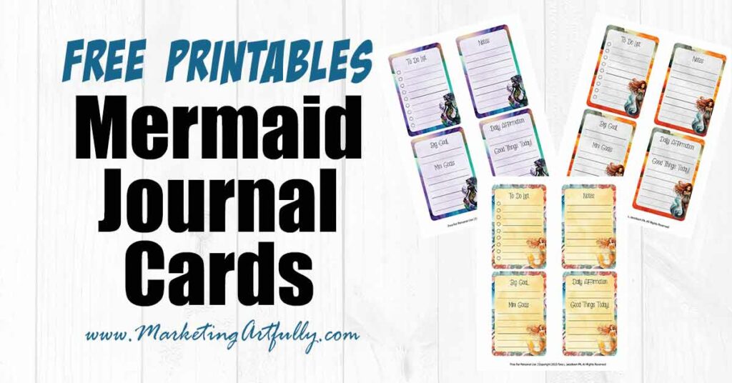 Free Mermaid Planner Cards