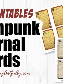 Steampunk Planner Cards - Free Printable
