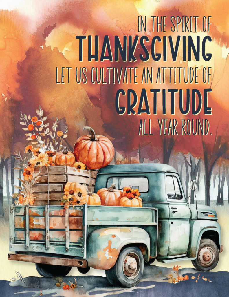 Cultivate An Attitude of Gratitude - Free Printable