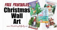 Free Printable Christmas Wall Art or Planner Covers