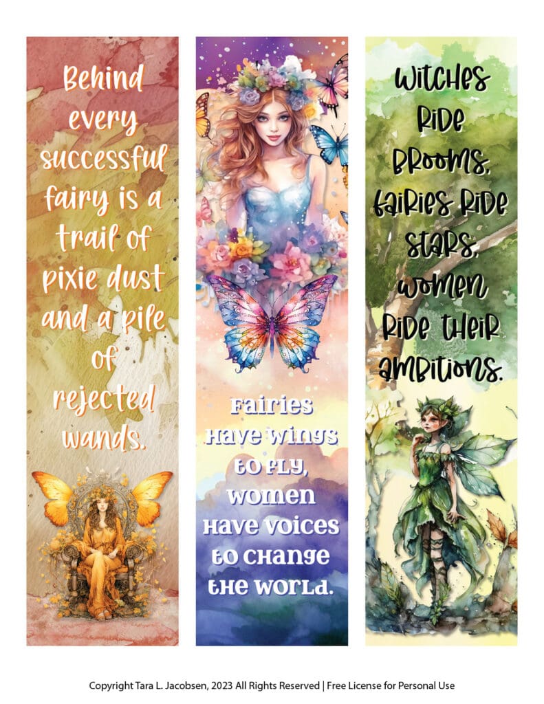 Fairy Free Printable Bookmarks Inspirational