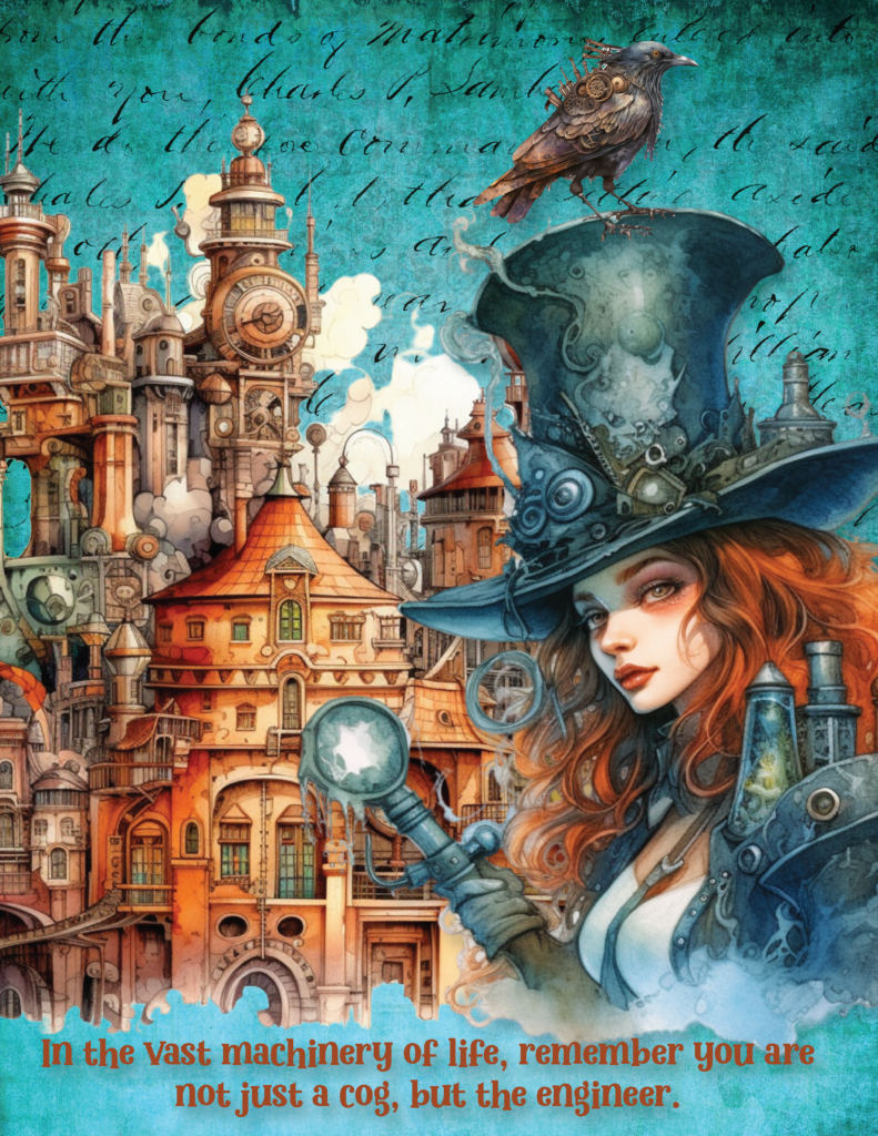 Beautiful Teal Steampunk Wall Art!