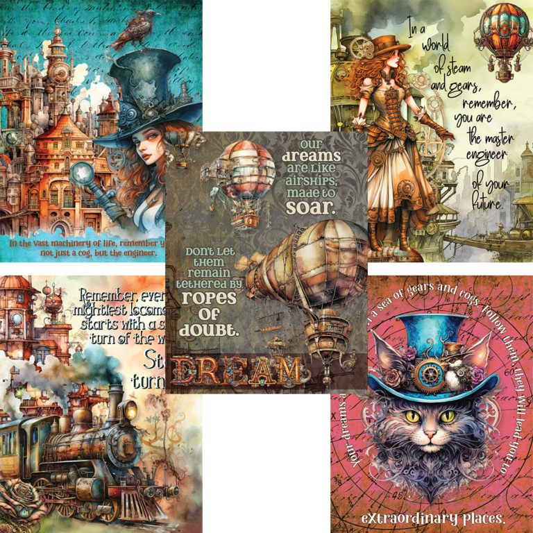 Steampunk Motivational Wall Art Posters – Free Printables – Marketing ...