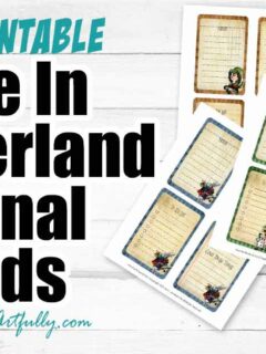 Alice In Wonderland Planner Journal Cards - Free Printable