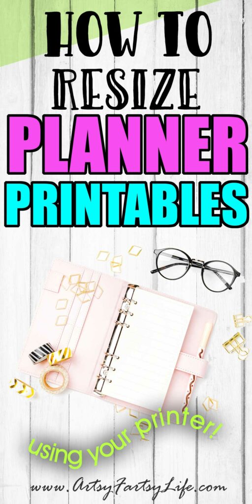 How To Print Out The Correct Sizes For Your Planner Type
