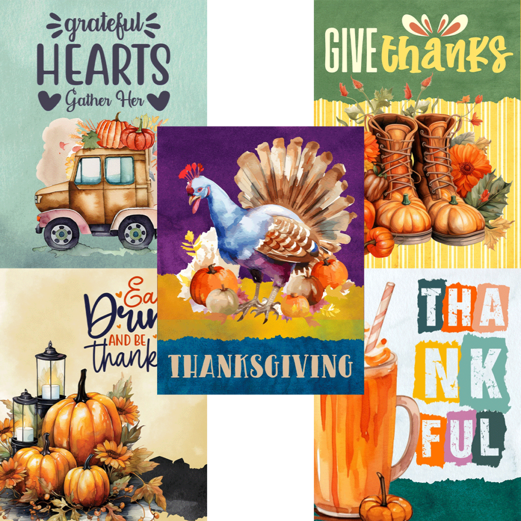 5 Thanksgiving Planner Covers - Free Printables

