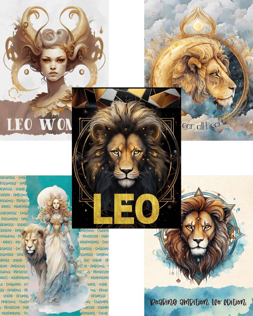 5 Leo Planner Covers or Dashboards - Free Printable