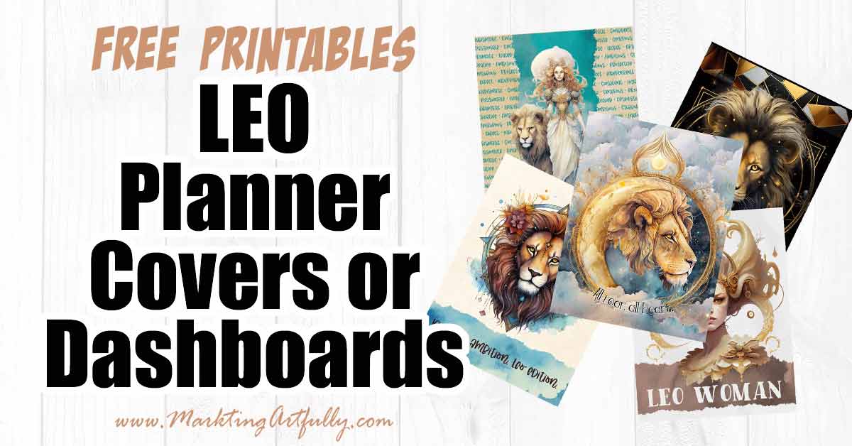 5 Leo Planner Covers or Dashboards - Free Printable