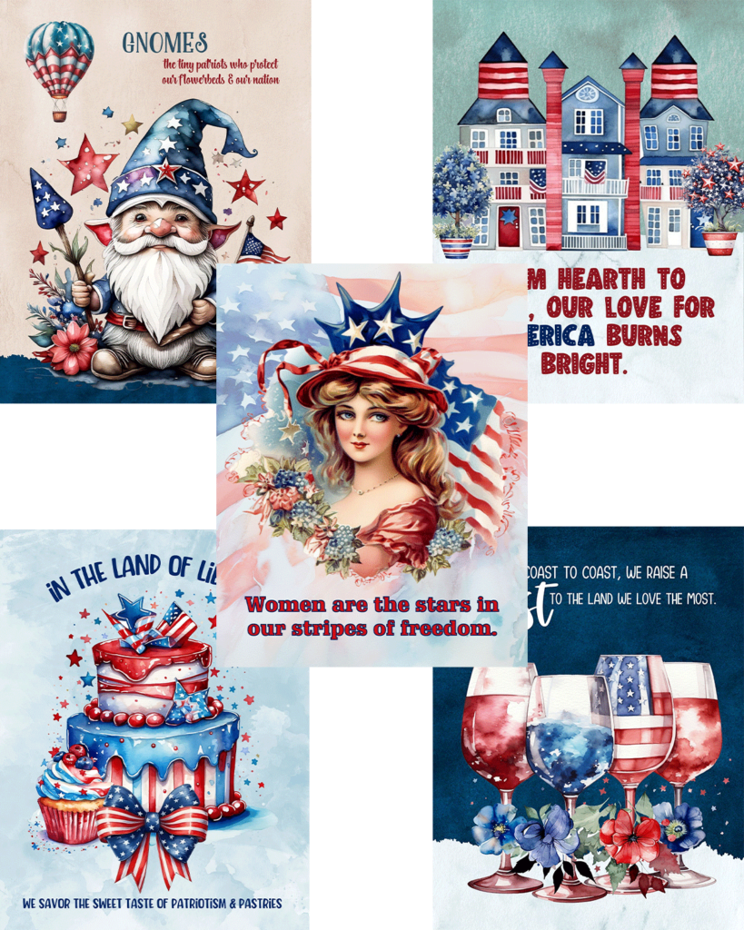 5 Free Printable Patriotic Planner Covers and Dashboards