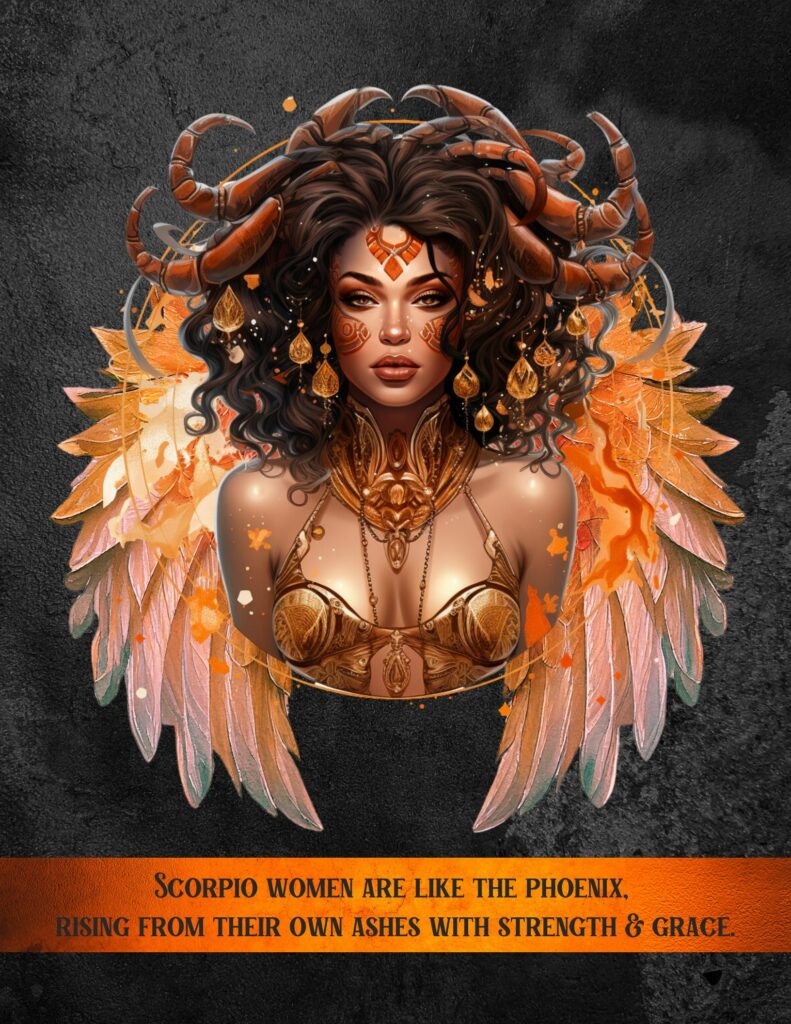 Scorpio Women Are Like The Phoenix - Free Printable Planner Cover or Dashboard