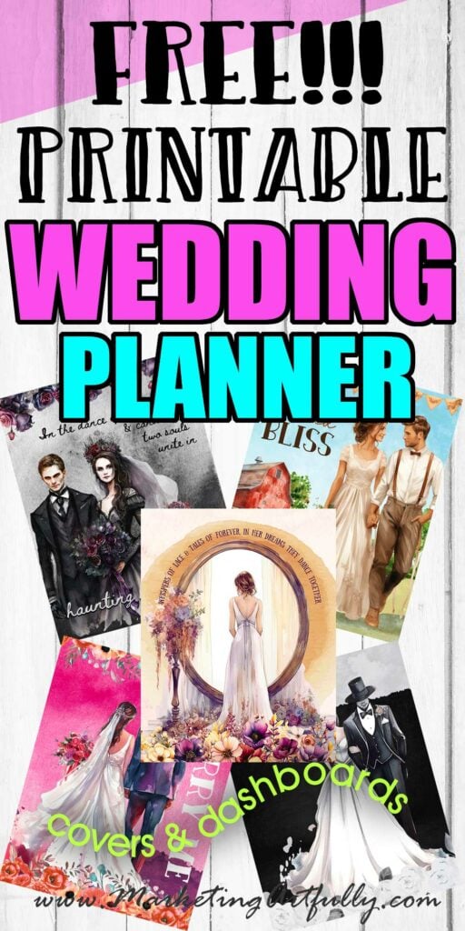 Wedding Planner Covers or Dashboards - Free Printables
