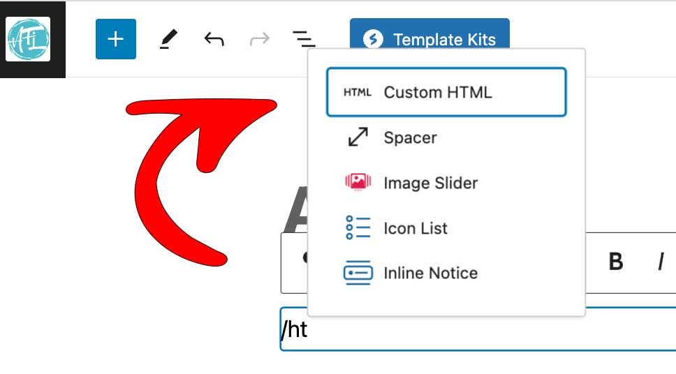 How to add html to wordpress site