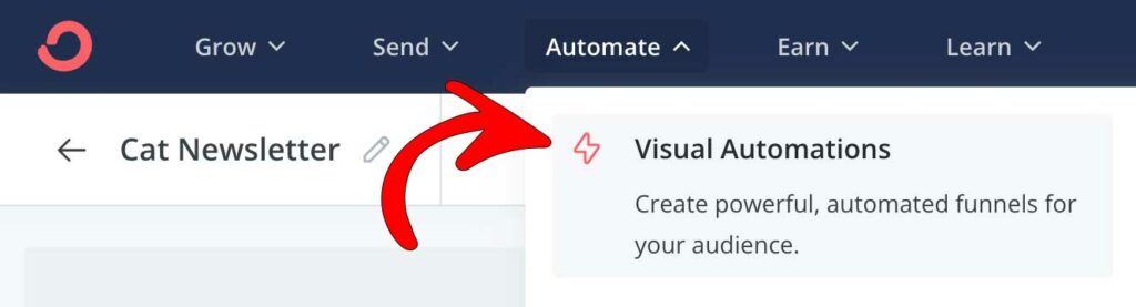 Create an automation in Convertkit