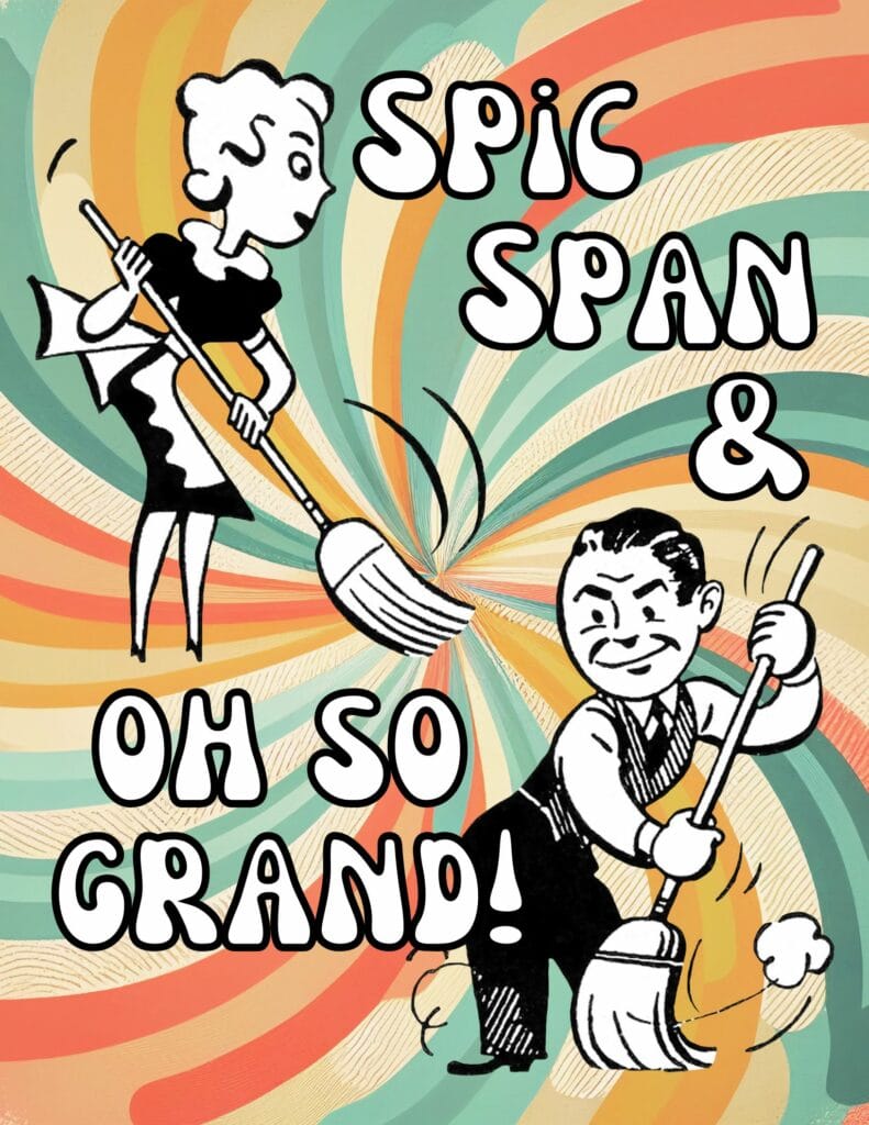 Spic Span and Oh So Grand - Free Printable Cleaning Planner Cover or Dashboard