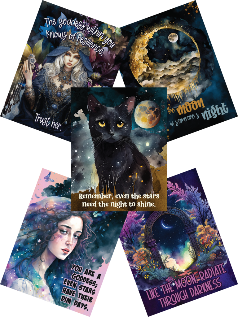 Mystical Nights Await You! - Free Dark Celestial Planner Covers
