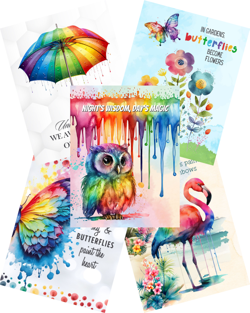Rainbow Dreams in Your Planner! - Free Rainbow Planner Covers