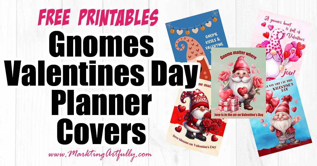Gnome Valentine's Day Planner Covers and Dashboards