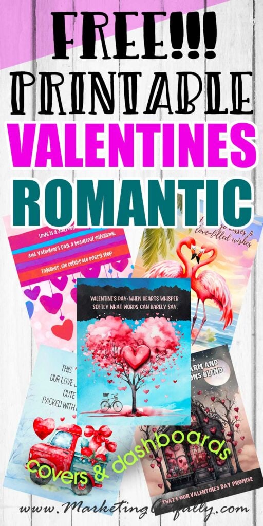 Romantic Valentines Day Planner Covers and Dashboards

