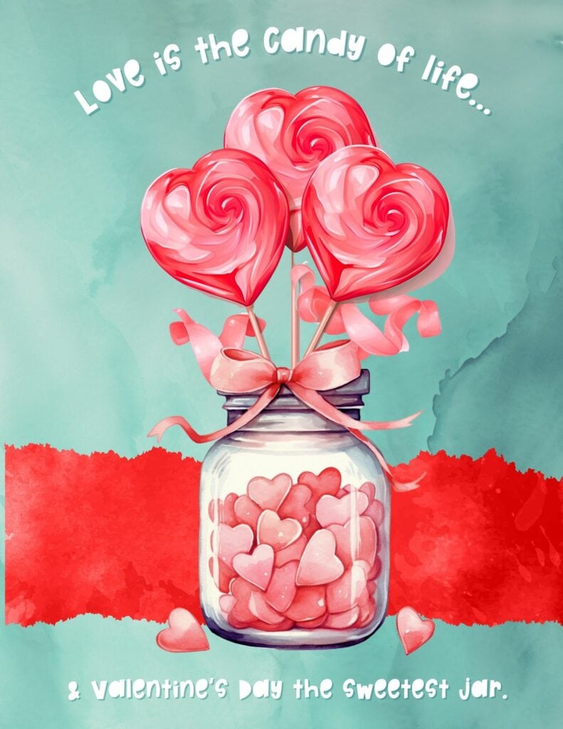 Love Is The Candy Of Life - Free Printable Planner Cover