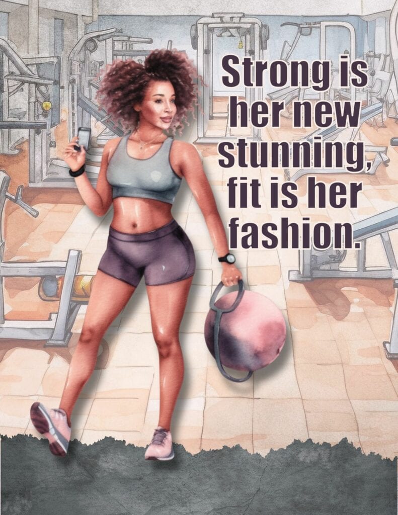 Strong Is Her New Stunning, Fit Is Her Fashion - Free Printable Planner Cover