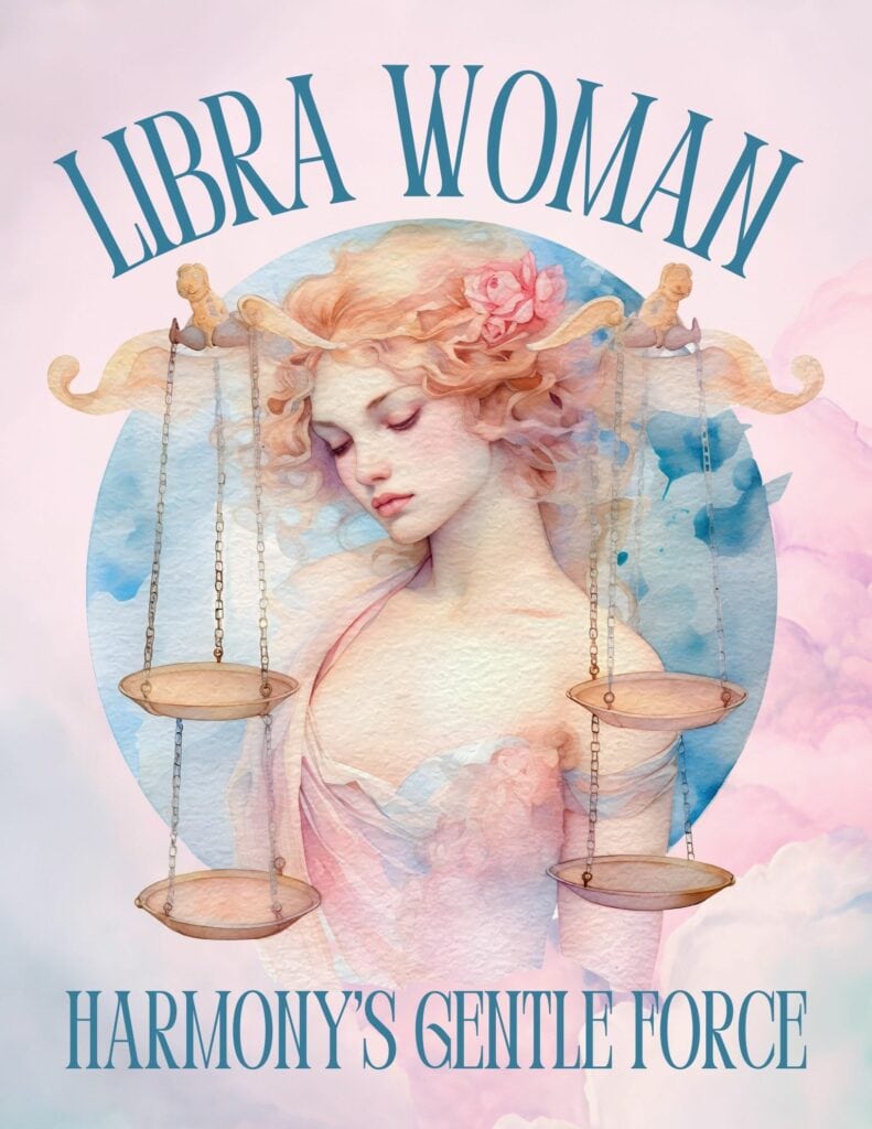 Libra Woman, Harmony's Gentle Force - Free Printable Planner Cover