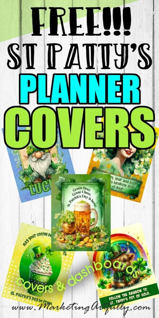 5 Free St. Patricks Day Planner Covers or Dashboards