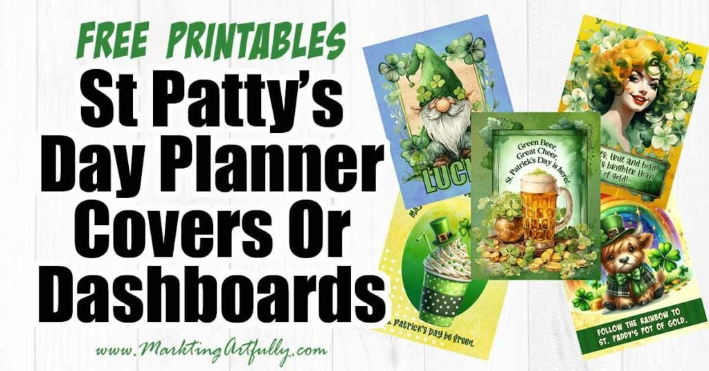 5 Free St. Patricks Day Planner Covers or Dashboards