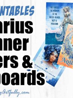 5 Free Printable Aquarius Planner Covers