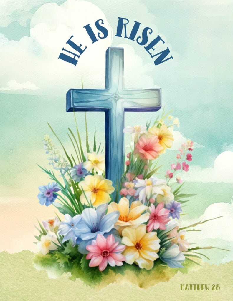 He Is Risen - Free Printable Easter Planner Cover