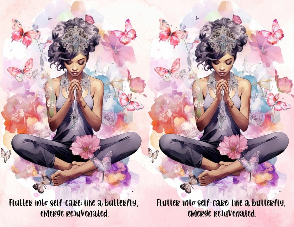 Flutter Into Self Care; Like A Butterfly, Emerge Rejuvenated - Free Printable Planner Cover