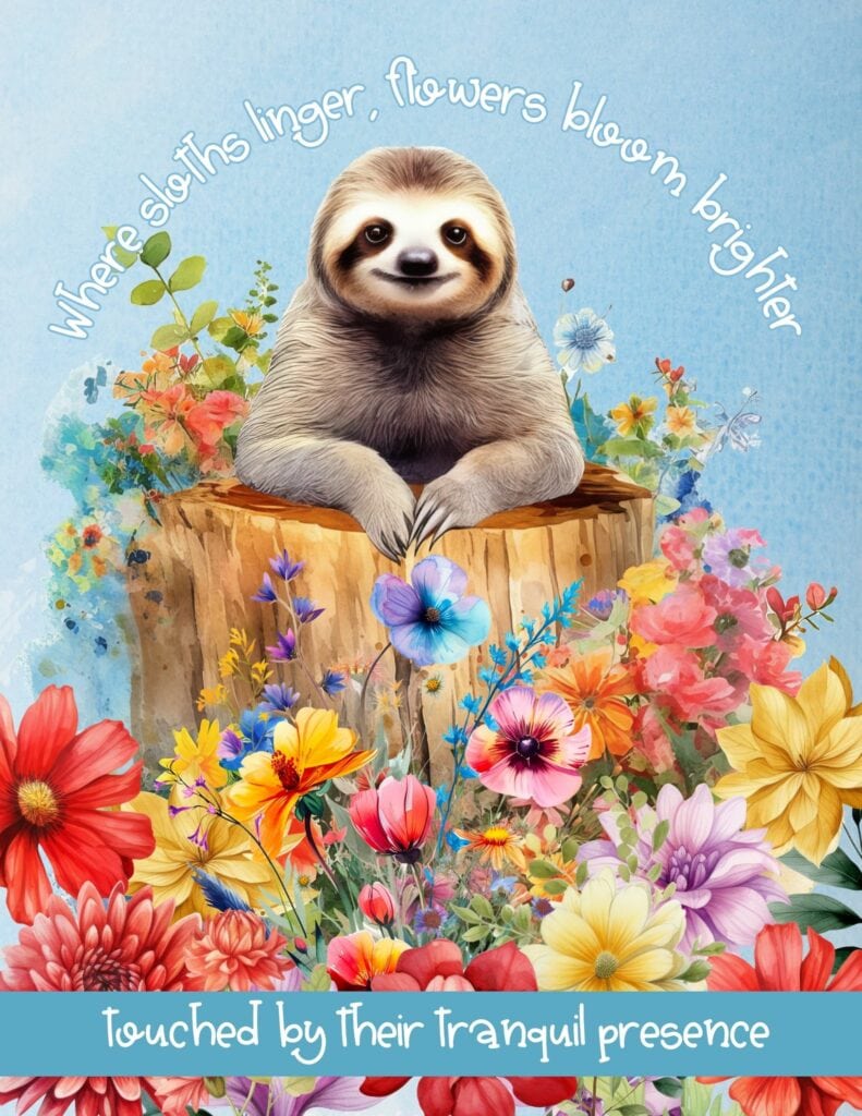 Where Sloths Linger, Flowers Bloom Brighter