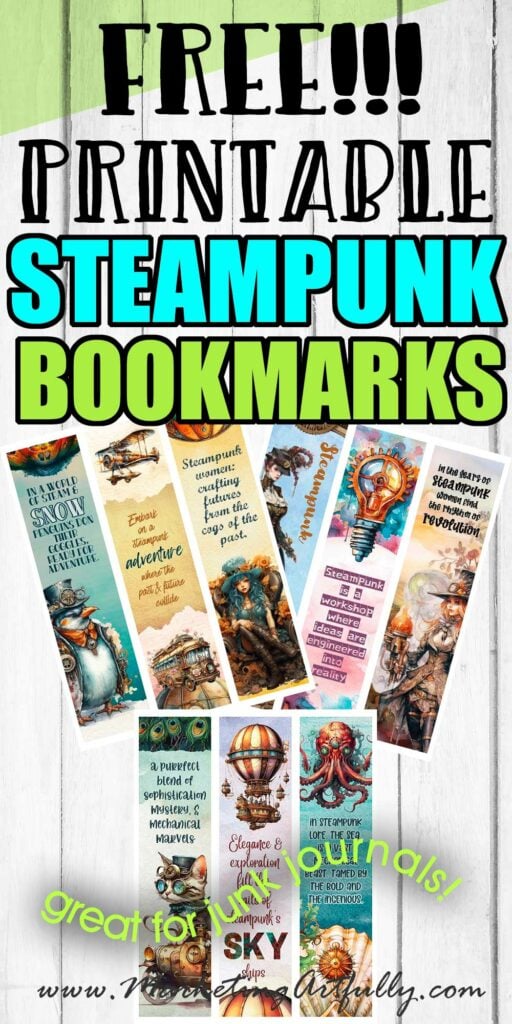 Free Printable Steampunk Bookmarks

